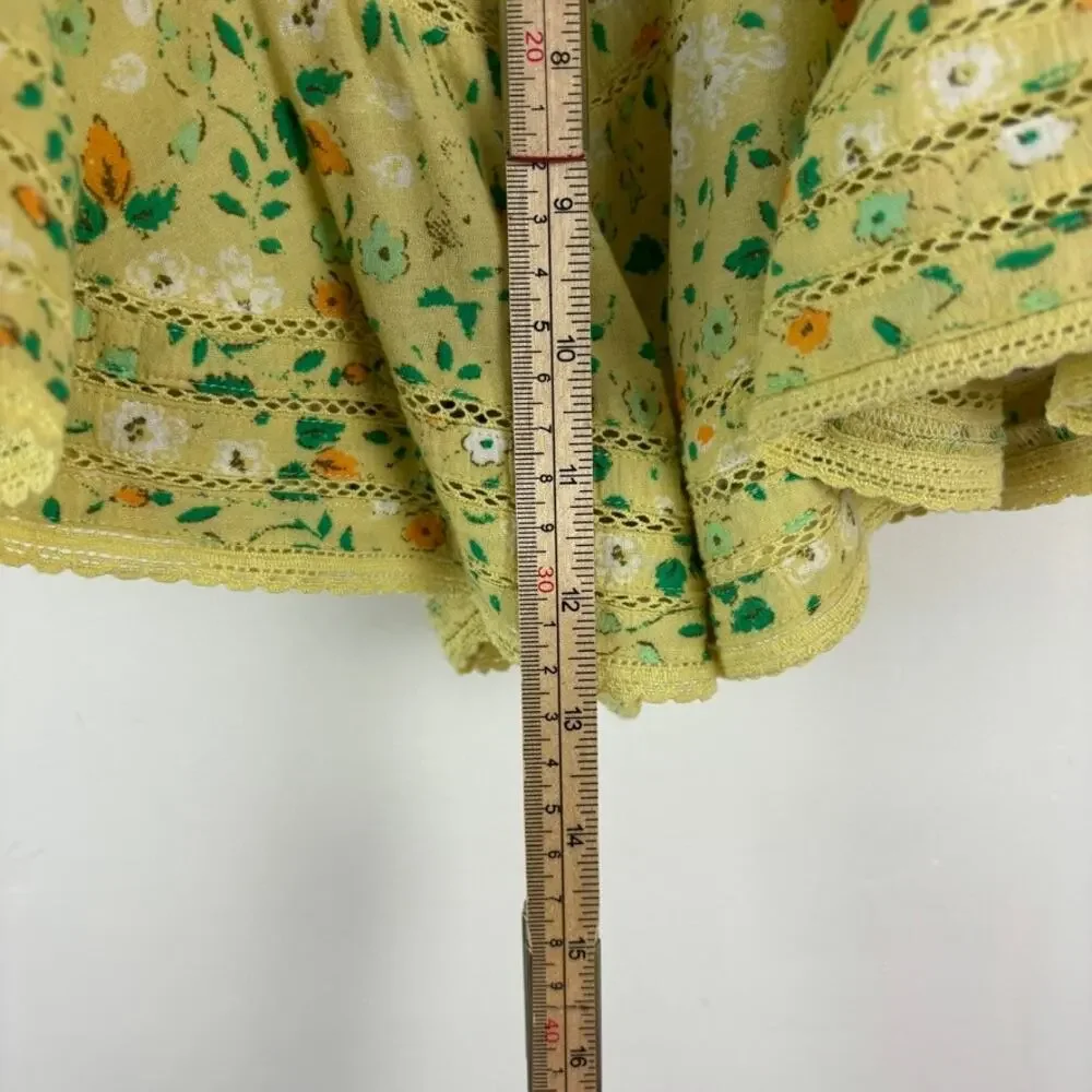 Aerie Yellow Floral Skort - Women's Size Medium - Fairycore Garden